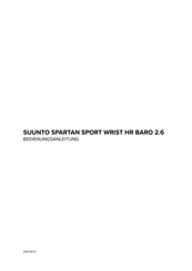 Suunto Spartan Sport Wrist HR Baro 2.6 Bedienungsanleitung