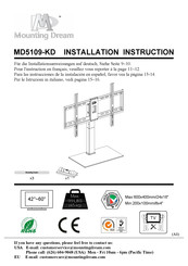 Mounting Dream MD5109-KD Installationsanweisungen