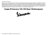 VESPA Primavera 125 Sean Wotherspoon Bedienungsanleitung