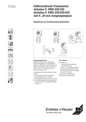 Endress+Hauser deltabar S PMD 235 Handbuch Zur Funktionalen Sicherheit