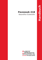 Voice Acoustic Paveosub-218 Handbuch