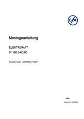 GFA ELEKTROMAT SI 180.6-60,00 Montageanleitung