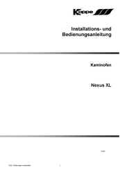 Koppe Nexus XL Installations- Und Bedienungsanleitung