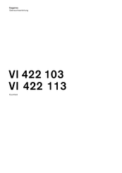 Gaggenau VI 422 103 Gebrauchsanleitung