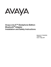 Avaya one-X Deskphone Edition Bluetooth Adapter Installationsanleitung