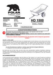 Clam POLAR TRAILER HD 1500 Bedienungsanleitung