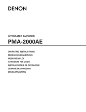 Denon PMA-2000AE Bedienungsanleitung