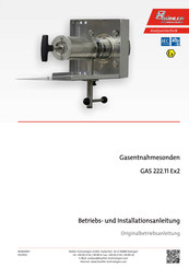 Buhler GAS 222.11 Ex2 Betriebs Und Installationsanleitung
