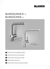 Blanco BLANCOLINUS-S HD Technische Produktinformation