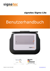 Signotec Sigma LITE Benutzerhandbuch
