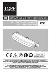 TOPP C30 Installations- Und Wartungsanleitungen