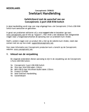 Conceptronic CKVM2U Schnellinstallationsanleitung