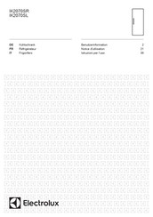 Electrolux IK2070SL Benutzerinformation