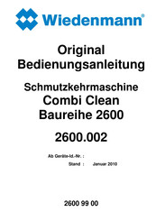 Wiedenmann Combi Clean 2600-Serie Original Bedienungsanleitung