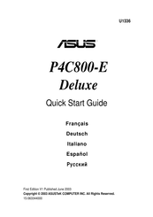 Asus P4C800-E Deluxe Benutzerhandbuch