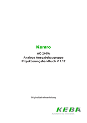 Keba Kemro AO 240/A Projektierungshandbuch