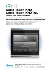 Elsner Corlo Touch KNX Technische Daten Und Installationshinweise