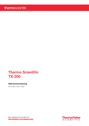 Thermo Fisher Scientific Thermo Scientific TX-200 Gebrauchsanweisung