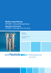 Wolf-Technik WTGDS Serie Bedienungsanleitung