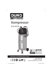 Duro Pro 40.105.30 Originalbetriebsanleitung