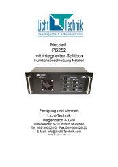 Licht-Technik PS252 Bedienungsanleitung