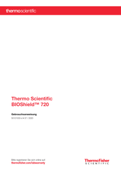 Thermo Fisher Scientific Thermo Scientific BIOShield 720 Gebrauchsanweisung