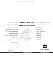 Konica Minolta pagepro 5650EN Handbuch Fur Sicherheitsinformationen