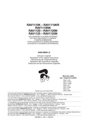 RAVAGLIOLI RAV1110NK Übersetzung Der Originalanleitung