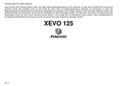 PIAGGIO XEVO 125 Bedienungsanleitung