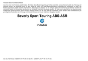 PIAGGIO Beverly Sport Touring ABS Bedienungsanleitung