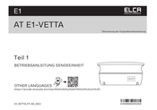 ELCA AT E1-VETTA Originalbetriebsanleitung