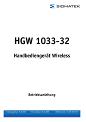 SIGMATEK HGW 1033-32 Betriebsanleitung