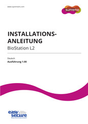 suprema BioStation L2 Installationsanleitung