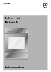V-ZUG De Luxe S series Bedienungsanleitung