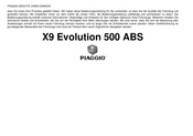 PIAGGIO X9 Evolution 500 ABS Bedienungsanleitung