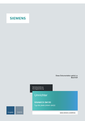 Siemens 6SL3845-2NN41-8AD2 Betriebsanleitung / Montageanleitung