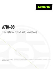 Shure A710-DS Bedienungsanleitung