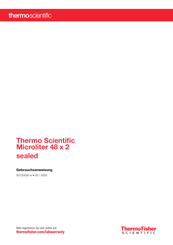 Thermo Fisher Scientific Thermo Scientific Microliter 48 x 2 sealed Gebrauchsanweisung