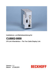 Beckhoff CU8802-0000 Installation Und Betriebsanleitung