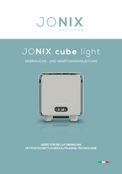 Jonix cube Gebrauchs- Und Wartungsanleitung