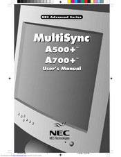 NEC MultiSync Advanced A700+ Bedienungsanleitung