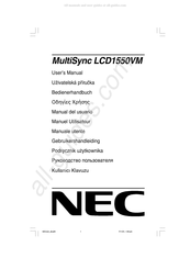 NEC MultiSync LCD1550VM Bedienerhandbuch