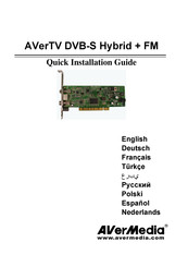 Avermedia AVerTV DVB-S Hybrid + FM Schnellinstallationsanleitung