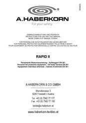 A.HABERKORN RAPID II Gebrauchsanleitung Und Prüfbuch