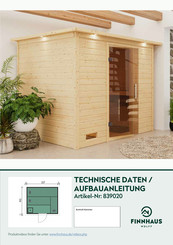 Wolff Finnhaus 839020 Technisches Daten / Aufbauanleitung