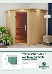 Wolff Finnhaus de luxe Aliki 839250 Technisches Daten / Aufbauanleitung