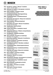 Bosch PRD 0004 A Produktbeschreibung / Montageanleitung