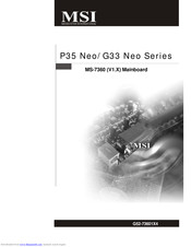 MSI G33 Neo Serie Bedienungsanleitung