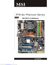 MSI P7N SLI Platinum Serie Bedienungsanleitung
