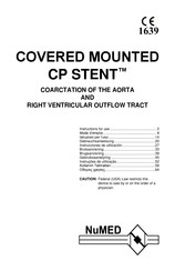 NuMED COVERED MOUNTED CP STENT Gebrauchsanweisung